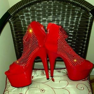 Red Platform Heels ADORE-765RM Pleaser